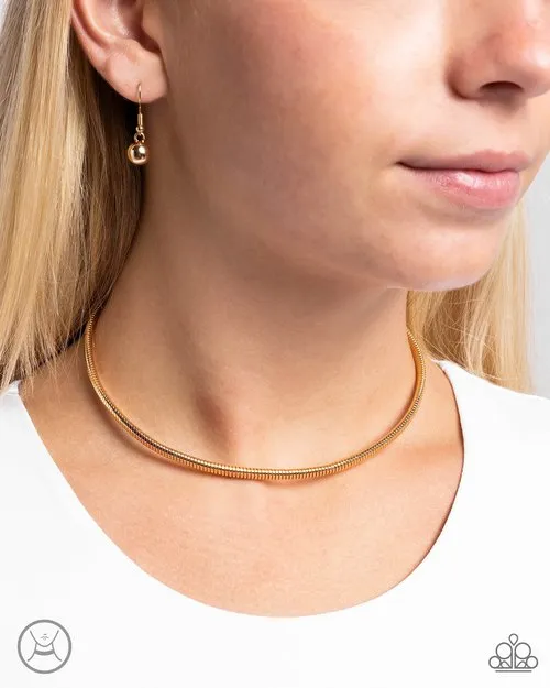 Paparazzi Jewelry Necklaces Paparazzi Necklace Captivating Choker Gold