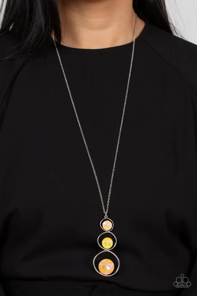 Paparazzi Jewelry Necklaces Paparazzi Necklace Celestial Courtier Yellow