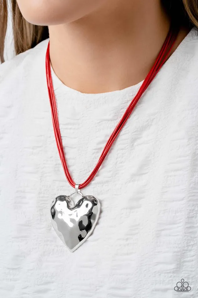 Paparazzi Jewelry Necklaces Paparazzi Necklace Confident Courtship Red