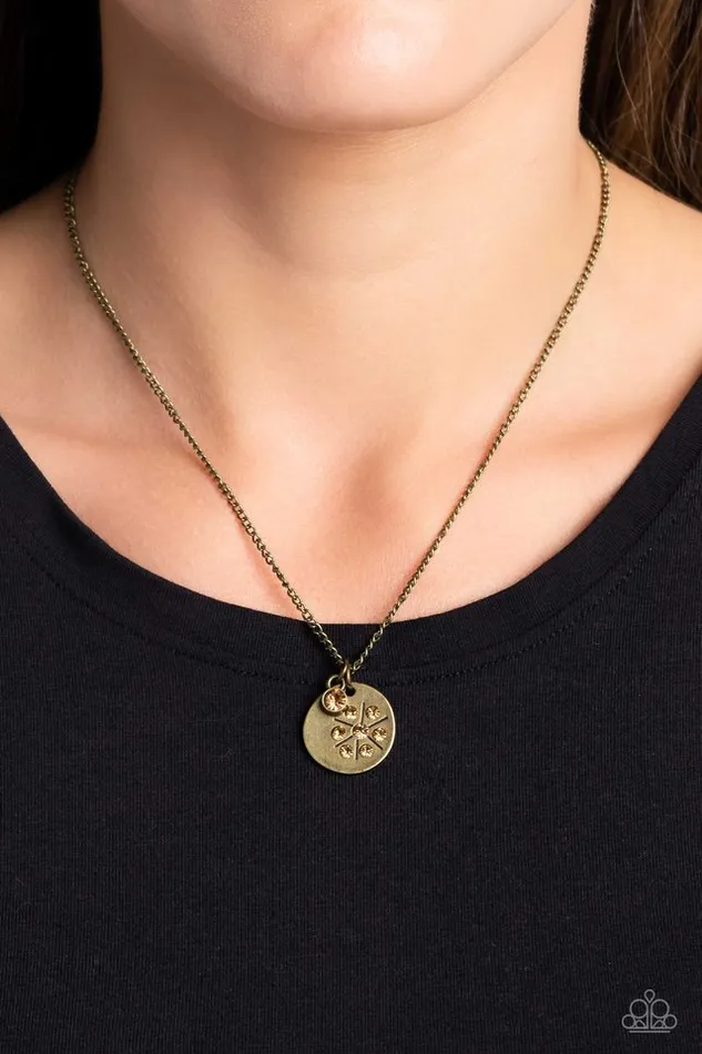 Paparazzi Jewelry Necklaces Paparazzi Necklace Dandelion Delight Brass