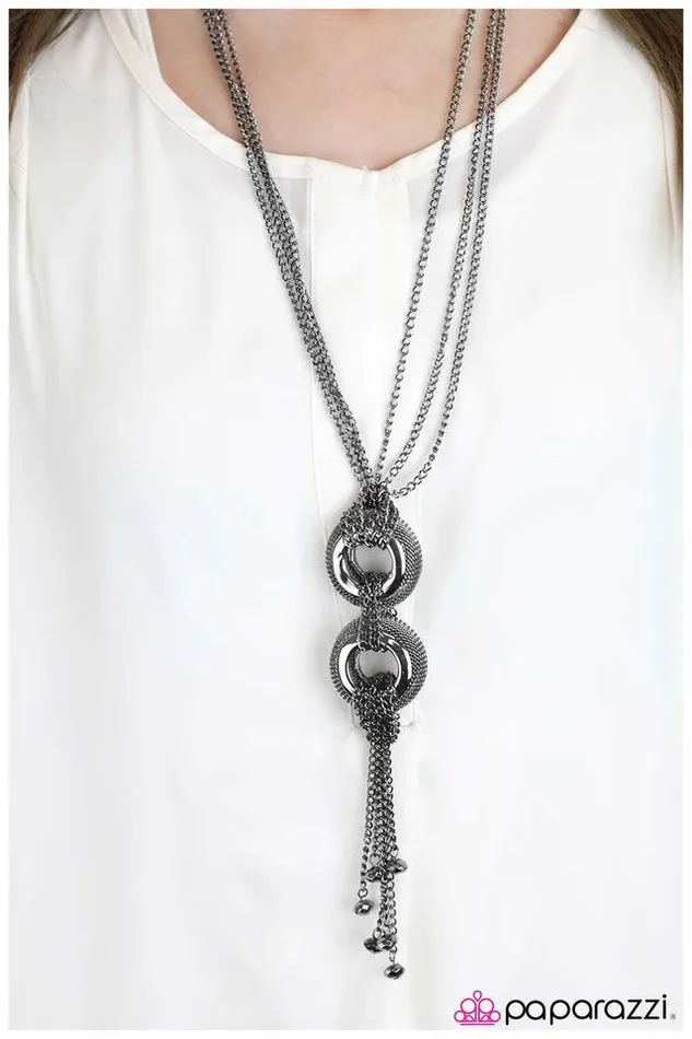 Paparazzi Jewelry Necklaces Paparazzi Necklace Dazzling Duo Black