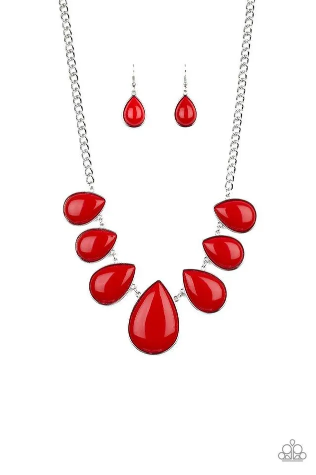Paparazzi Jewelry Necklaces Paparazzi Necklace Drop Zone Red