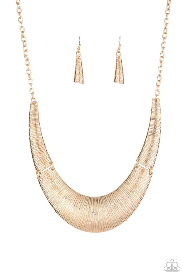 Paparazzi Jewelry Necklaces Paparazzi Necklace Feast or Famine Gold Paparazzi Jewelry Necklaces Paparazzi Necklace Feast or Famine Gold