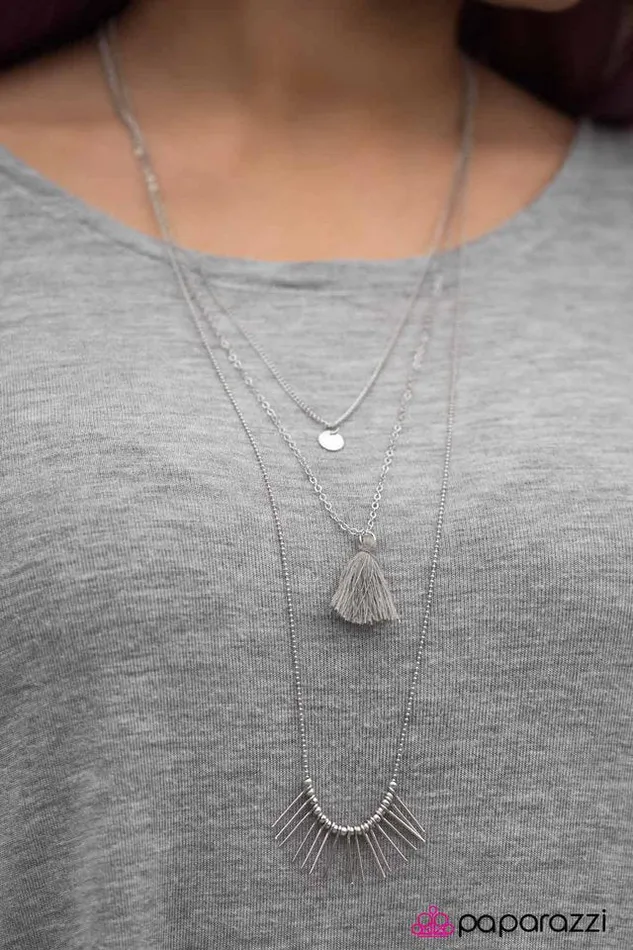 Paparazzi Jewelry Necklaces Paparazzi Necklace Foxy Foxtrot Silver