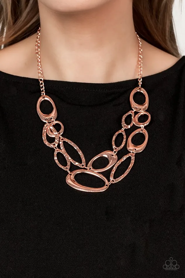 Paparazzi Jewelry Necklaces Paparazzi Necklace Game OVAL Copper