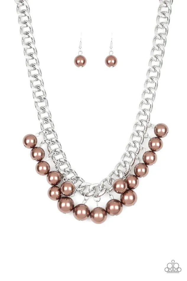 Paparazzi Jewelry Necklaces Paparazzi Necklace Get Off My Runway Brown