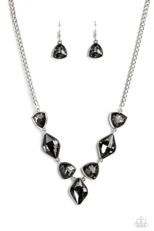 Paparazzi Jewelry Necklaces Paparazzi Necklace Glittering Geometrics Silver Paparazzi Jewelry Necklaces Paparazzi Necklace Glittering Geometrics Silver