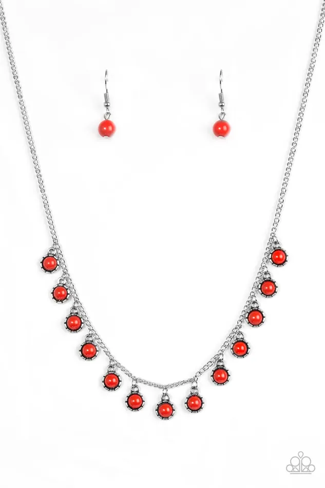 Paparazzi Jewelry Necklaces Paparazzi Necklace Gypsy Glow Red
