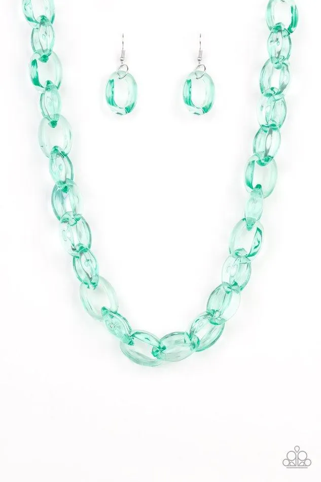 Paparazzi Jewelry Necklaces Paparazzi Necklace Ice Queen Green