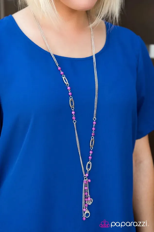 Paparazzi Jewelry Necklaces Paparazzi Necklace Isnt She Charming Purple
