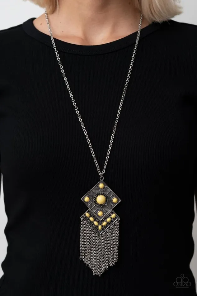 Paparazzi Jewelry Necklaces Paparazzi Necklace Kite Flight Yellow