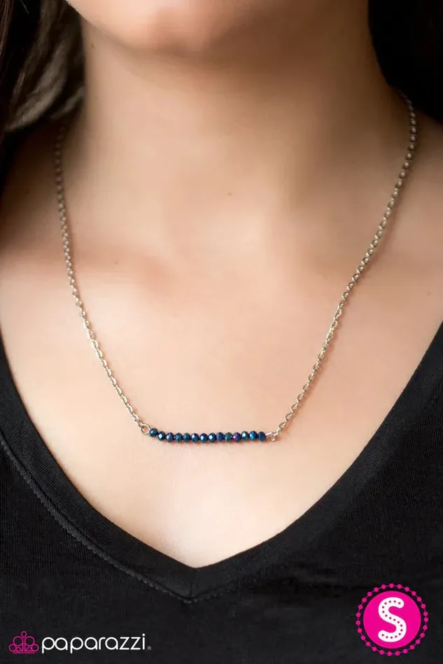 Paparazzi Jewelry Necklaces Paparazzi Necklace Less Talk More Sparkle Blue