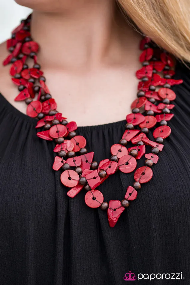 Paparazzi Jewelry Necklaces Paparazzi Necklace Living The Tropical Life Red