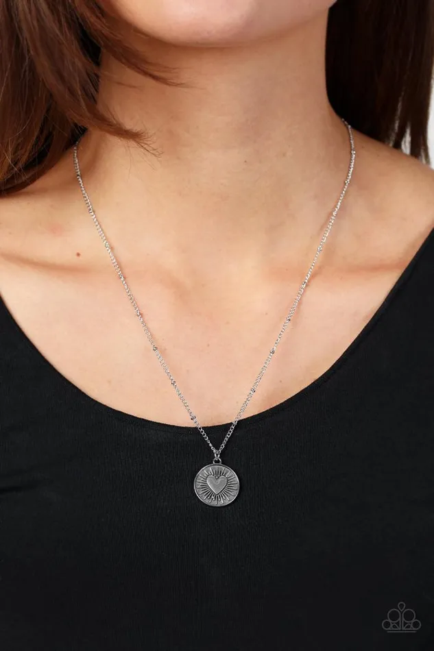 Paparazzi Jewelry Necklaces Paparazzi Necklace Lovestruck Shimmer Silver