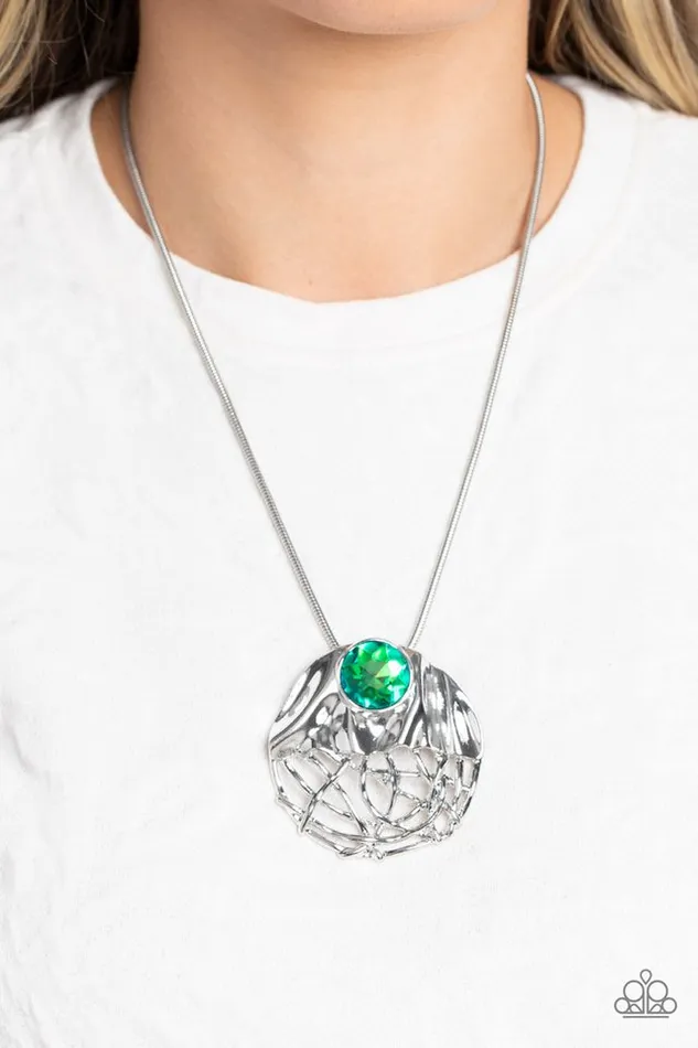Paparazzi Jewelry Necklaces Paparazzi Necklace Lush Lattice Green