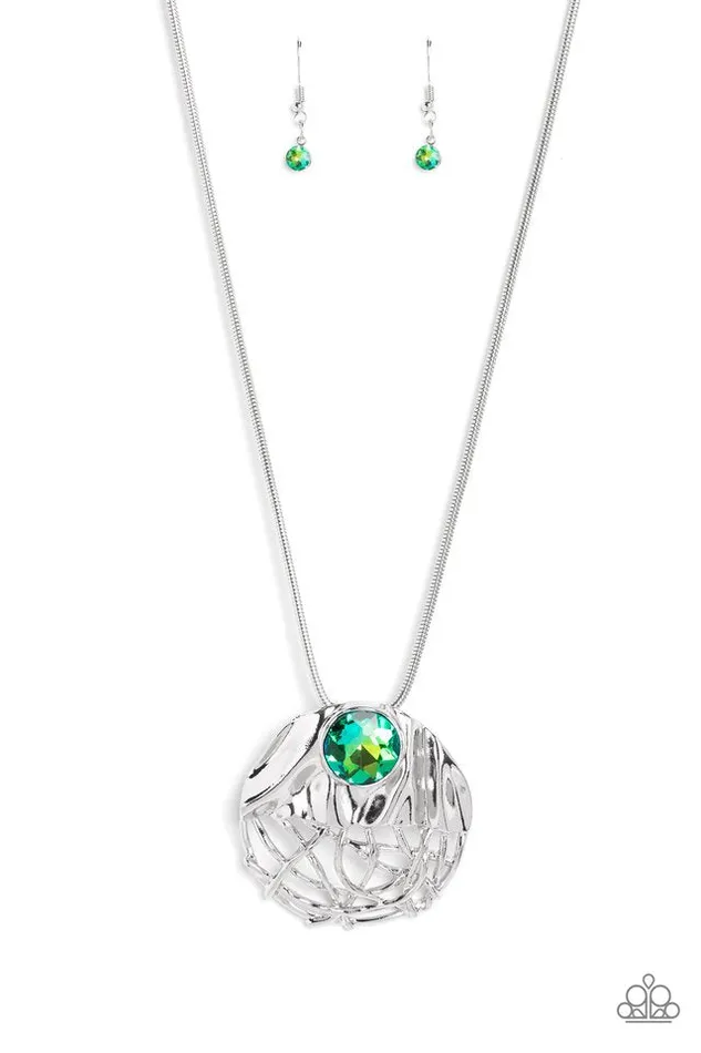 Paparazzi Jewelry Necklaces Paparazzi Necklace Lush Lattice Green