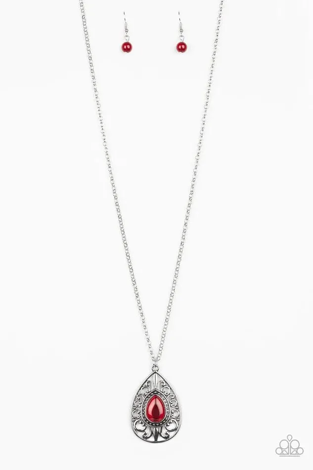 Paparazzi Jewelry Necklaces Paparazzi Necklace Modern Majesty Red