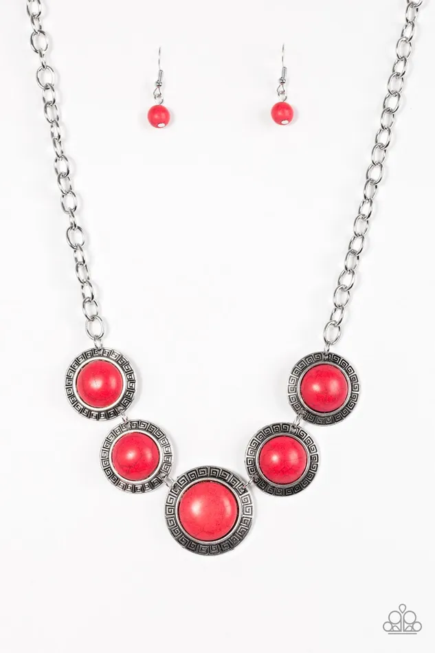 Paparazzi Jewelry Necklaces Paparazzi Necklace Mountain Roamer Red