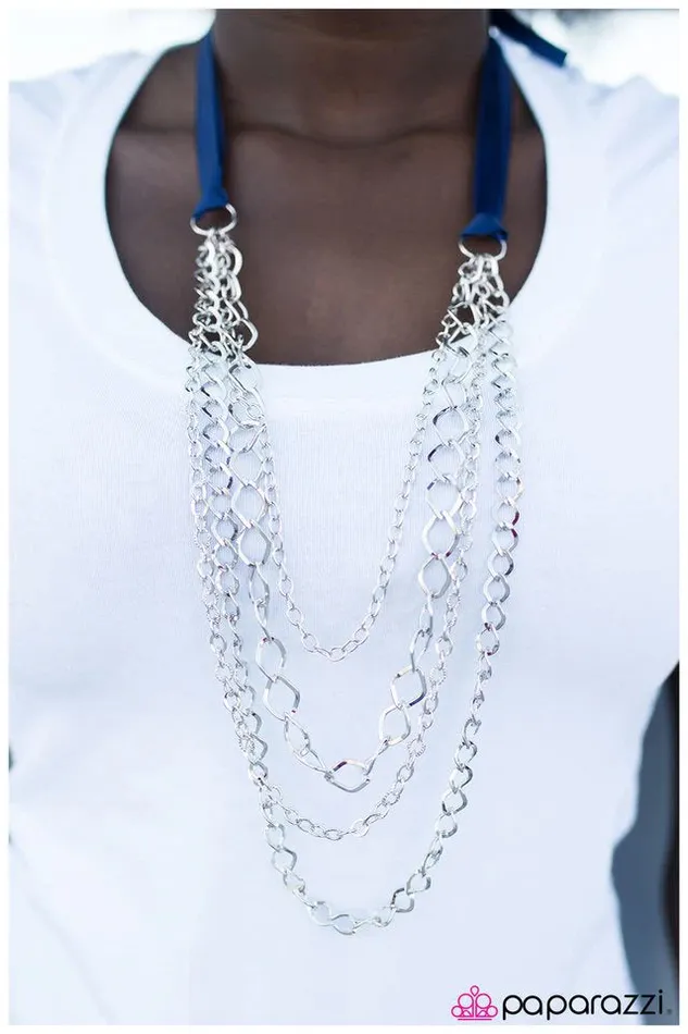 Paparazzi Jewelry Necklaces Paparazzi Necklace No Strings Attached Blue