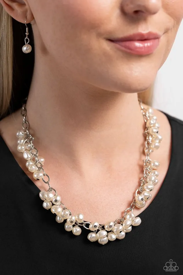 Paparazzi Jewelry Necklaces Paparazzi Necklace Pearl Parlor White