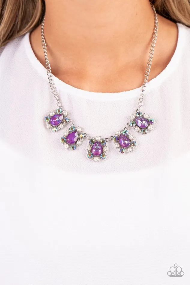 Paparazzi Jewelry Necklaces Paparazzi Necklace Pearly Pond Purple