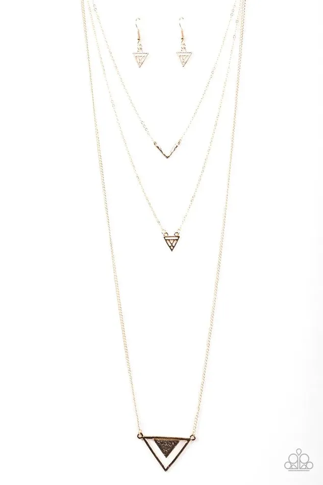 Paparazzi Jewelry Necklaces Paparazzi Necklace Point Of Perfection Gold