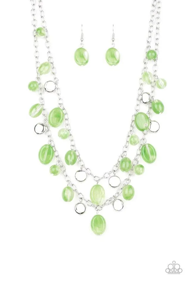 Paparazzi Jewelry Necklaces Paparazzi Necklace Rainbow Shine Green