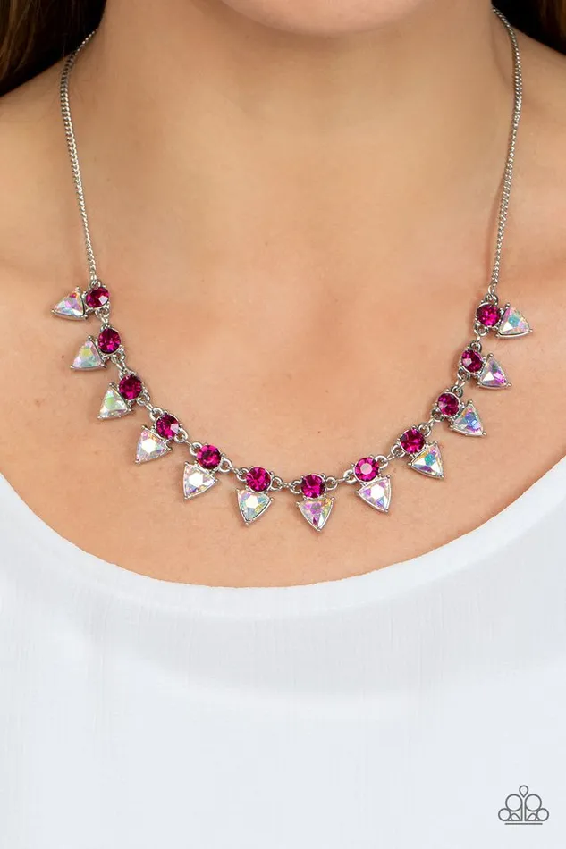 Paparazzi Jewelry Necklaces Paparazzi Necklace RazorSharp Refinement Pink