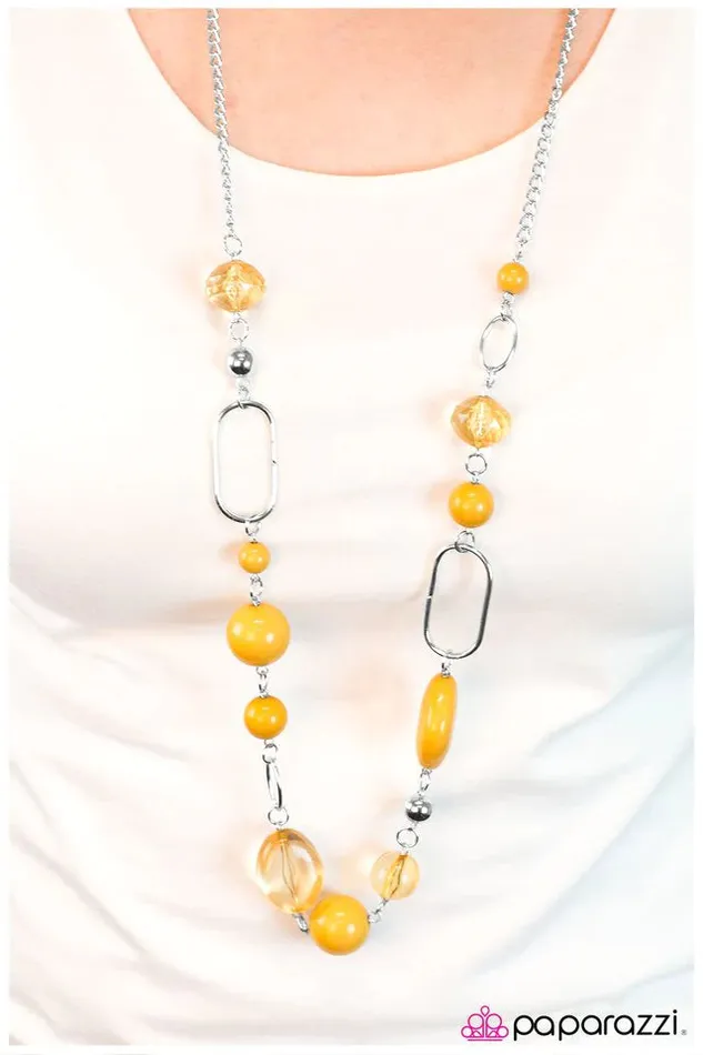 Paparazzi Jewelry Necklaces Paparazzi Necklace Rolling Stones Yellow