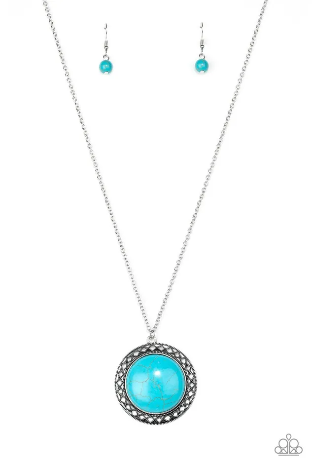 Paparazzi Jewelry Necklaces Paparazzi Necklace Run Out Of RODEO Blue
