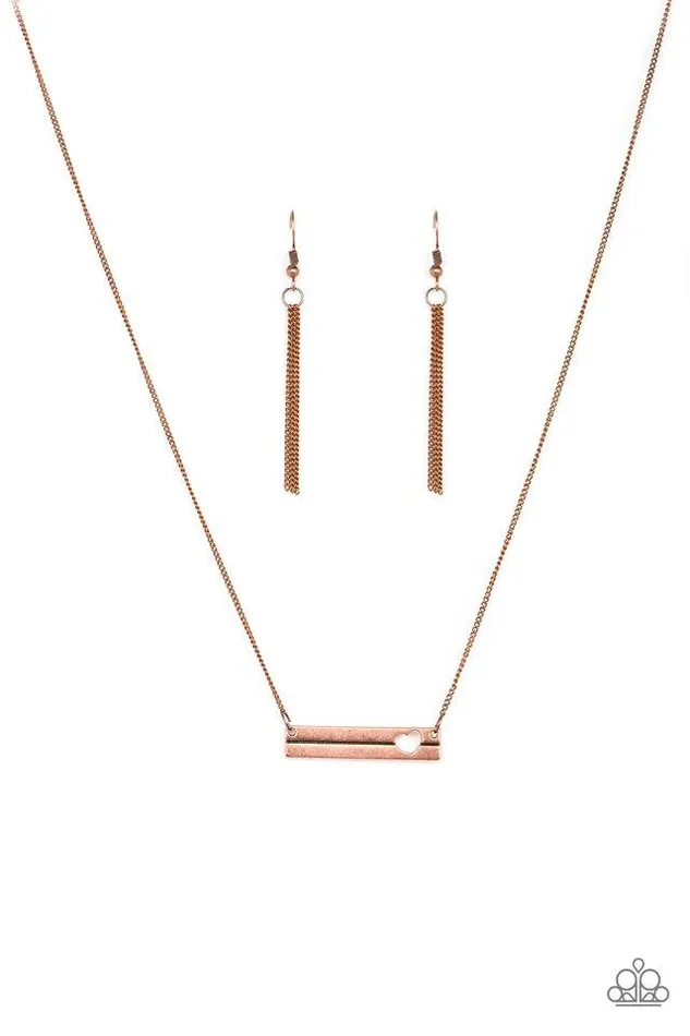 Paparazzi Jewelry Necklaces Paparazzi Necklace Sending All My Love Copper