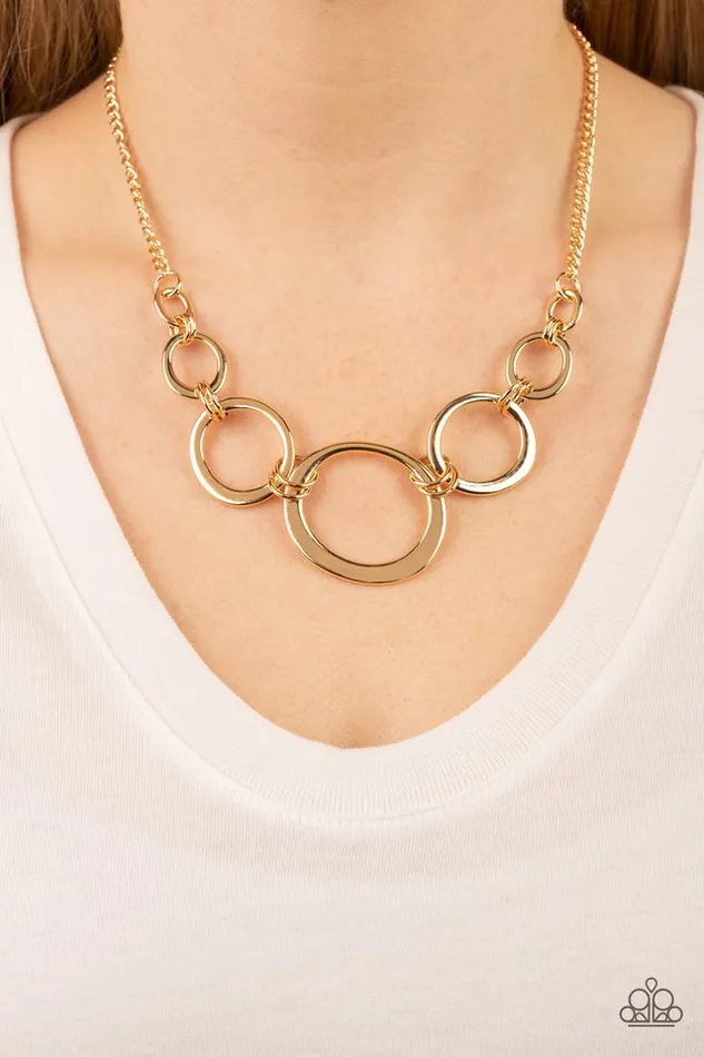 Paparazzi Jewelry Necklaces Paparazzi Necklace Short Circuit Gold