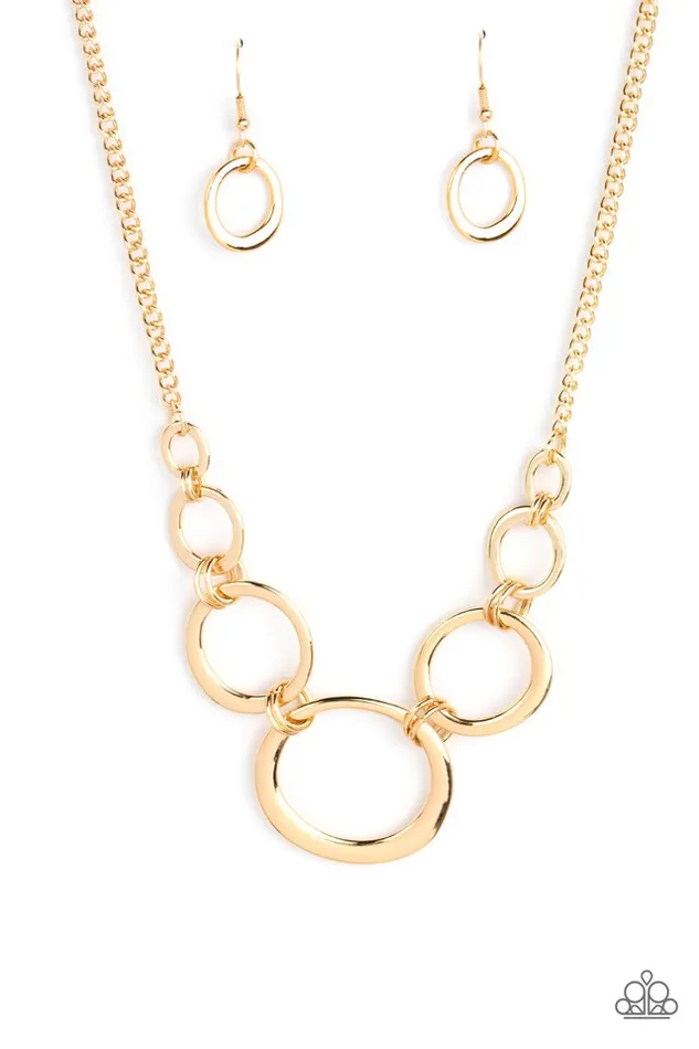 Paparazzi Jewelry Necklaces Paparazzi Necklace Short Circuit Gold Paparazzi Jewelry Necklaces Paparazzi Necklace Short Circuit Gold