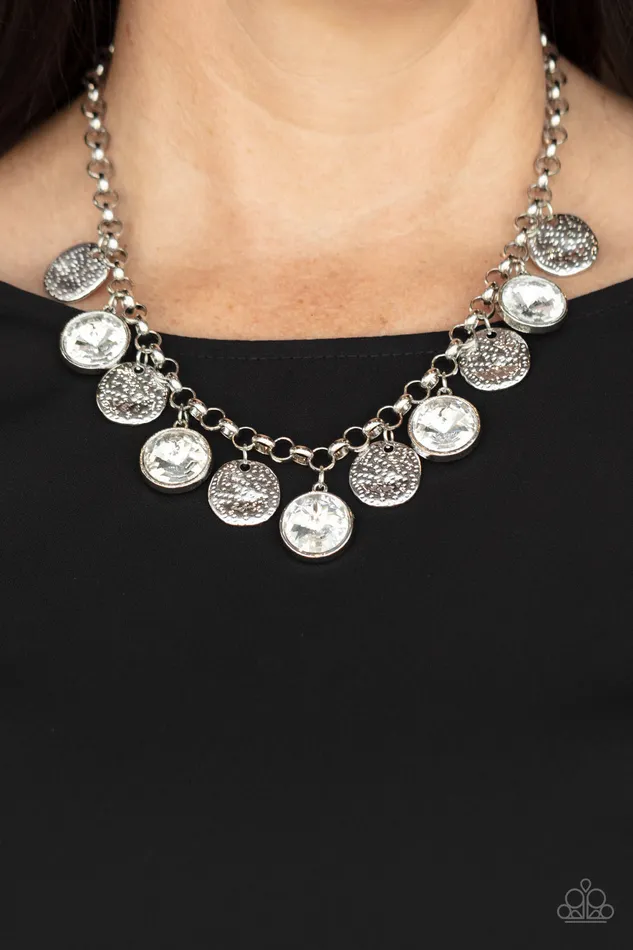 Paparazzi Jewelry Necklaces Paparazzi Necklace Spot On Sparkle White