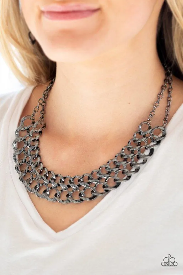 Paparazzi Jewelry Necklaces Paparazzi Necklace Street Meet and Greet Black