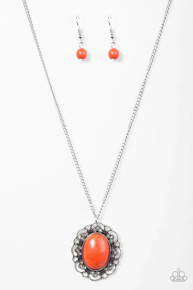 Paparazzi Jewelry Necklaces Paparazzi Necklace Sun and Sandstone Orange