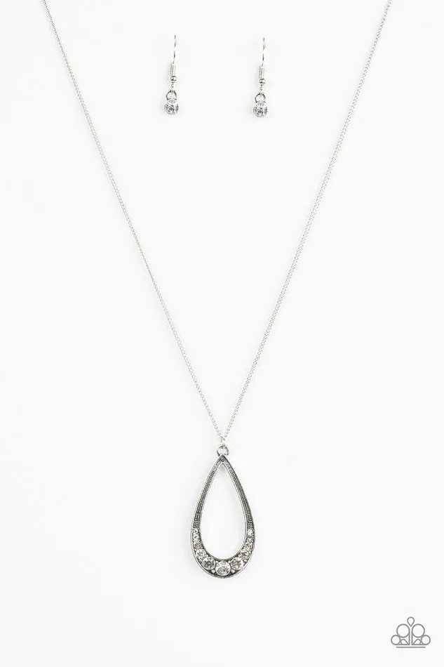 Paparazzi Jewelry Necklaces Paparazzi Necklace Teardrop Tease White