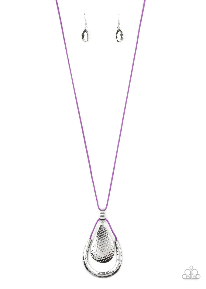 Paparazzi Jewelry Necklaces Paparazzi Necklace Texture Trekker Purple