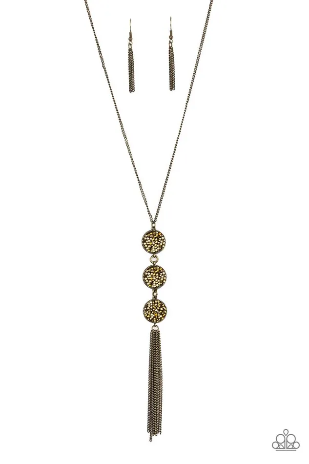 Paparazzi Jewelry Necklaces Paparazzi Necklace Triple Shimmer Brass Paparazzi Jewelry Necklaces Paparazzi Necklace Triple Shimmer Brass