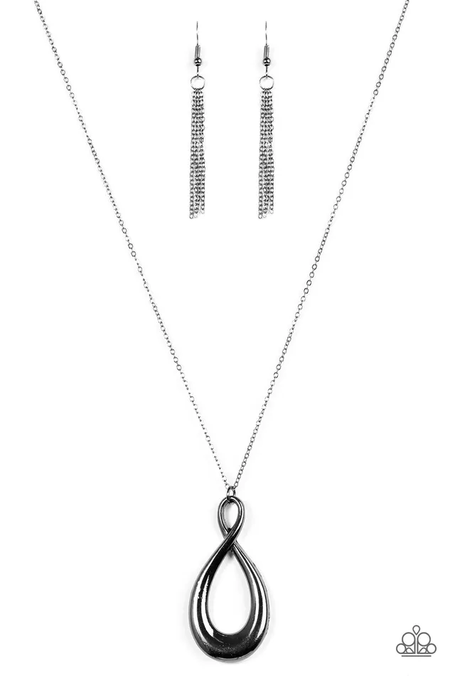 Paparazzi Jewelry Necklaces Paparazzi Necklace Twisted Tranquility Black