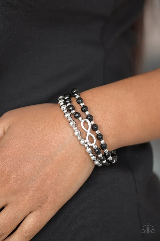 Paparazzi Jewelry Paparazzi Bracelet Immeasurably Infinite Black Bracelets