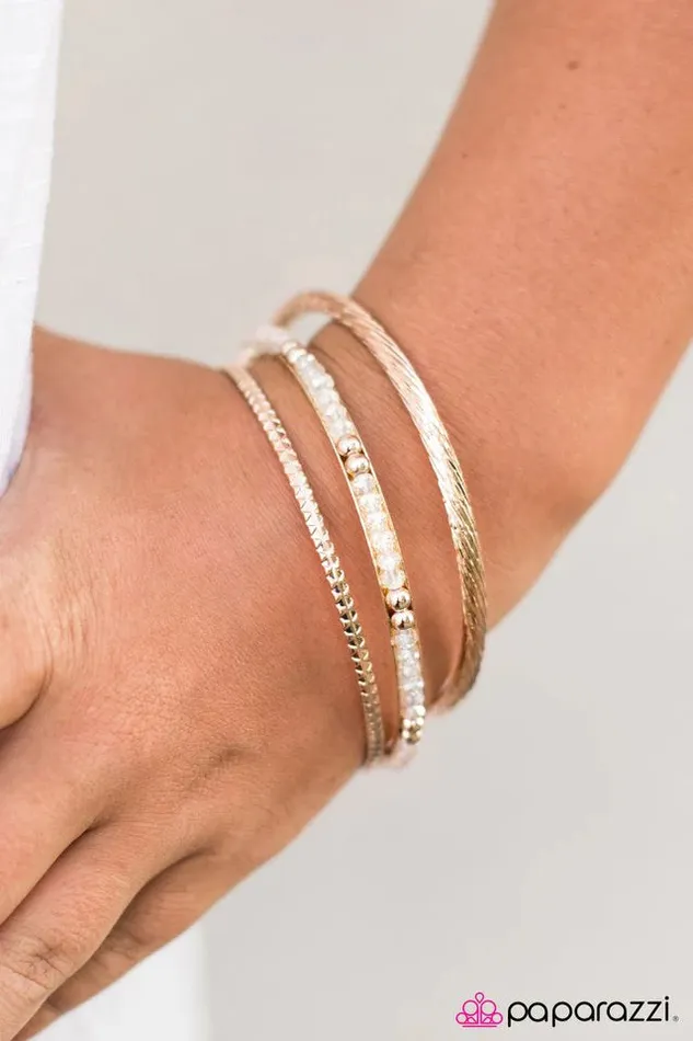 Paparazzi Jewelry Paparazzi Bracelet Just Stay GLAM Gold Bracelets