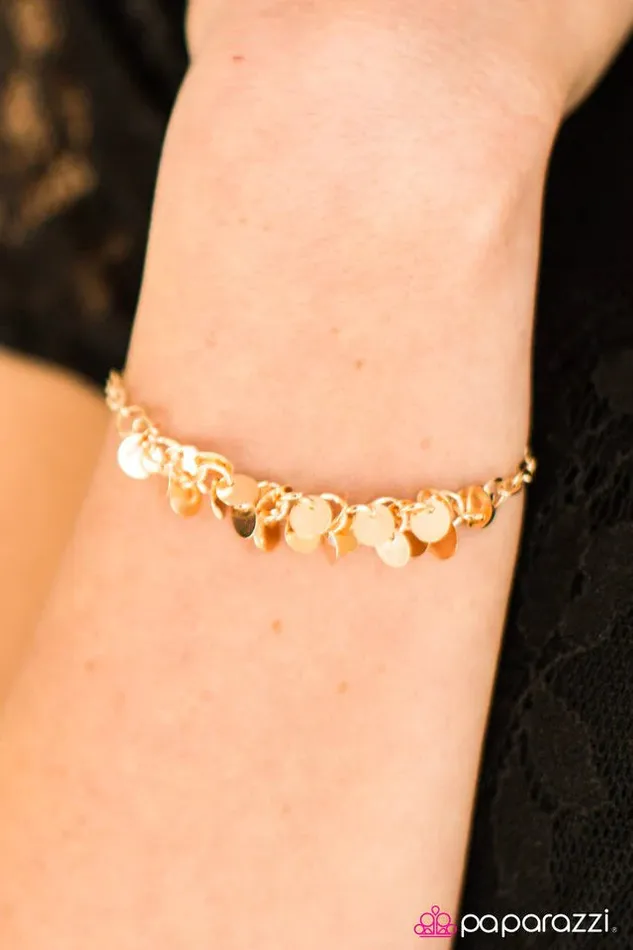 Paparazzi Jewelry Paparazzi Bracelet Shimmer Train Gold Bracelets