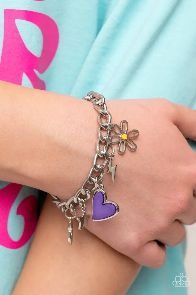 Paparazzi Jewelry Paparazzi Bracelet Turn Up the Charm Purple Bracelets