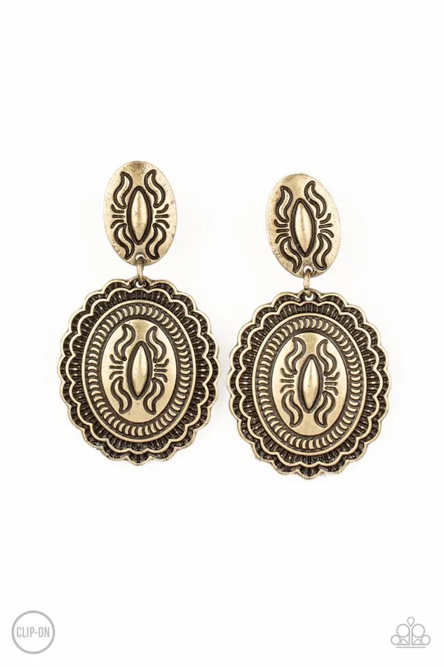 Paparazzi Jewelry Paparazzi Earring Ageless Artifact Brass Earrings Paparazzi Jewelry Paparazzi Earring Ageless Artifact Brass Earrings