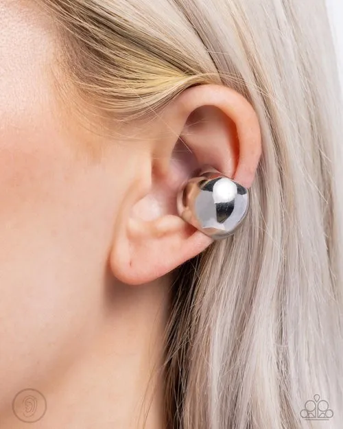Paparazzi Jewelry Paparazzi Earring American CURL Silver Earrings