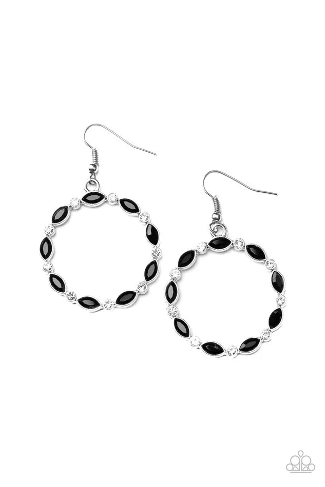 Paparazzi Jewelry Paparazzi Earring Crystal Circlets Black Earrings Paparazzi Jewelry Paparazzi Earring Crystal Circlets Black Earrings