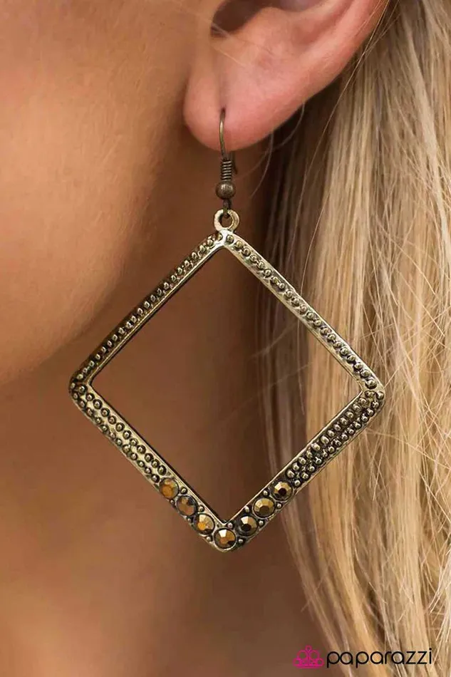 Paparazzi Jewelry Paparazzi Earring Eat My GLITTER Dust Brass Earrings