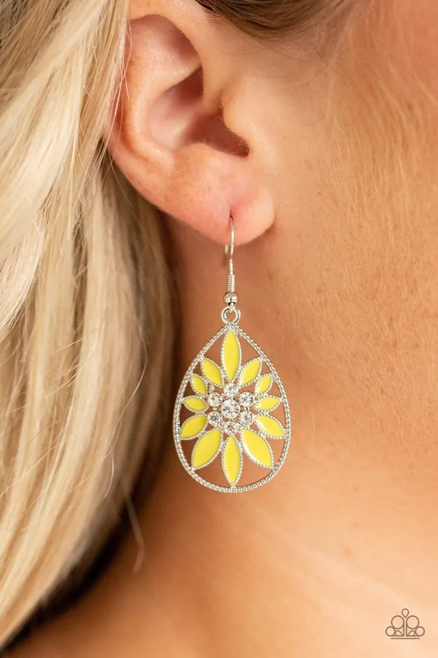 Paparazzi Jewelry Paparazzi Earring Floral Morals Yellow Earrings