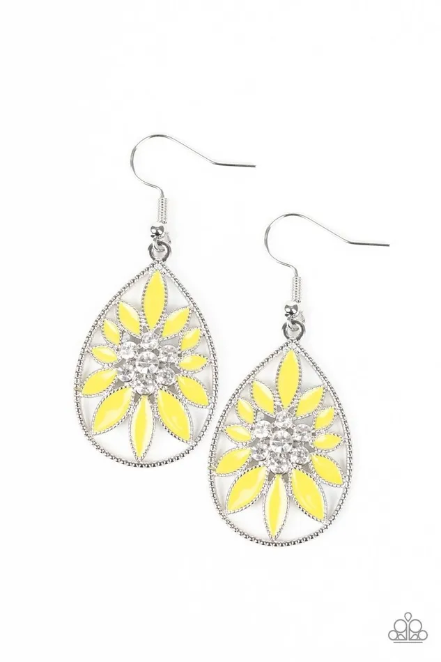 Paparazzi Jewelry Paparazzi Earring Floral Morals Yellow Earrings